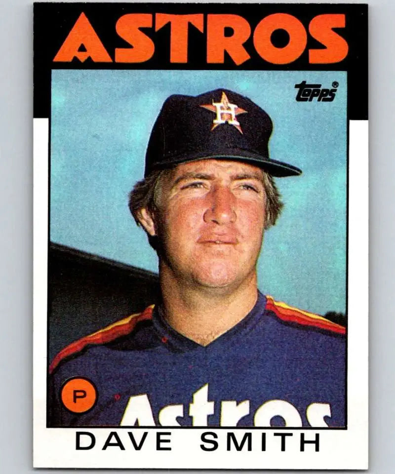 1986 Topps #408 Dave Smith EX Excellent Houston Astros Baseball Card - Baseball Card Single