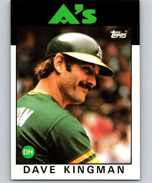 1986 Topps #410 Dave Kingman EX Excellent Oakland Athletics Baseball Card