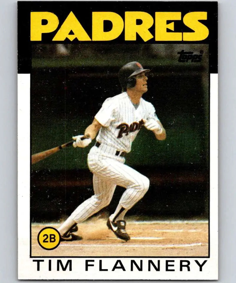 1986 Topps #413 Tim Flannery EX Excellent San Diego Padres Baseball Card - Baseball Card Single
