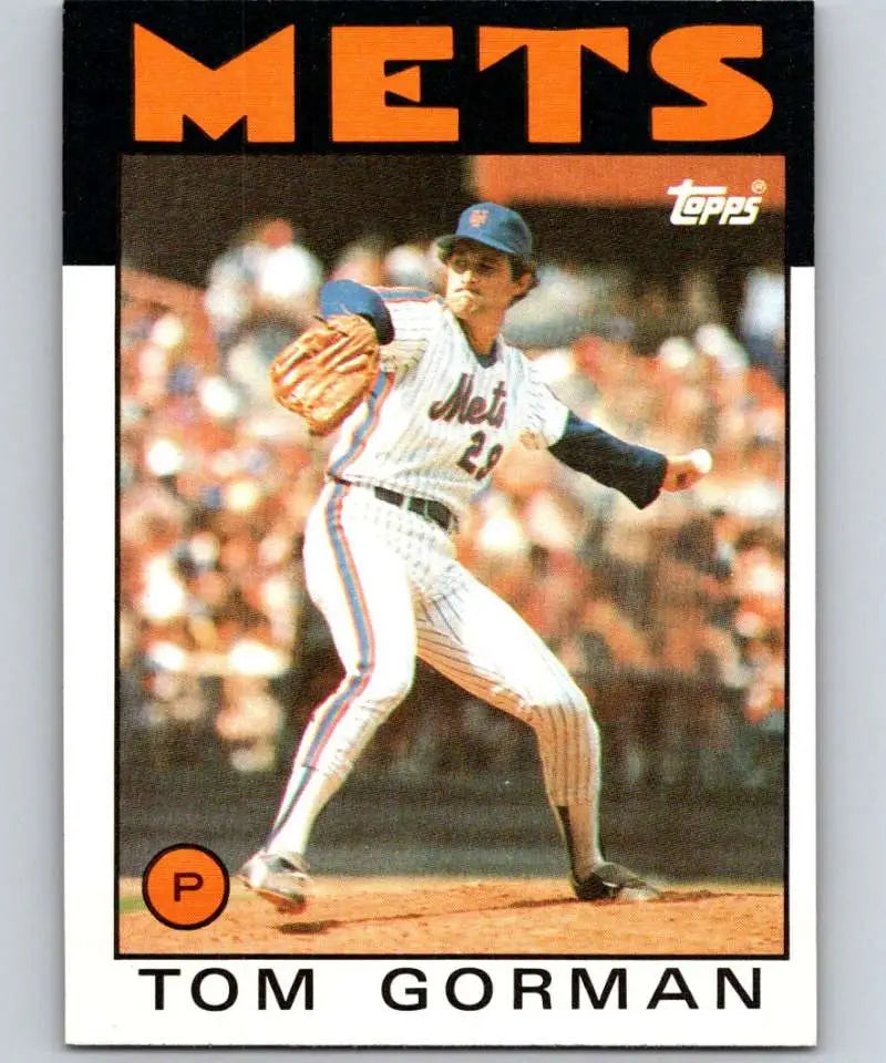 1986 Topps #414 Tom Gorman EX Excellent New York Mets Baseball Card - Baseball Card Single