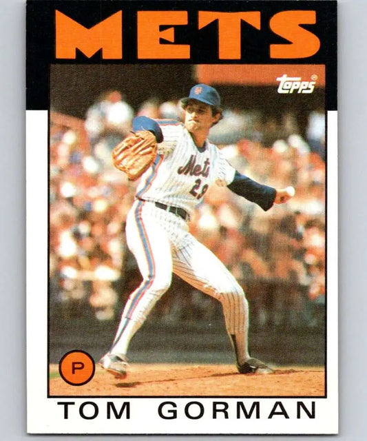 1986 Topps #414 Tom Gorman EX Excellent New York Mets Baseball Card - Baseball Card Single