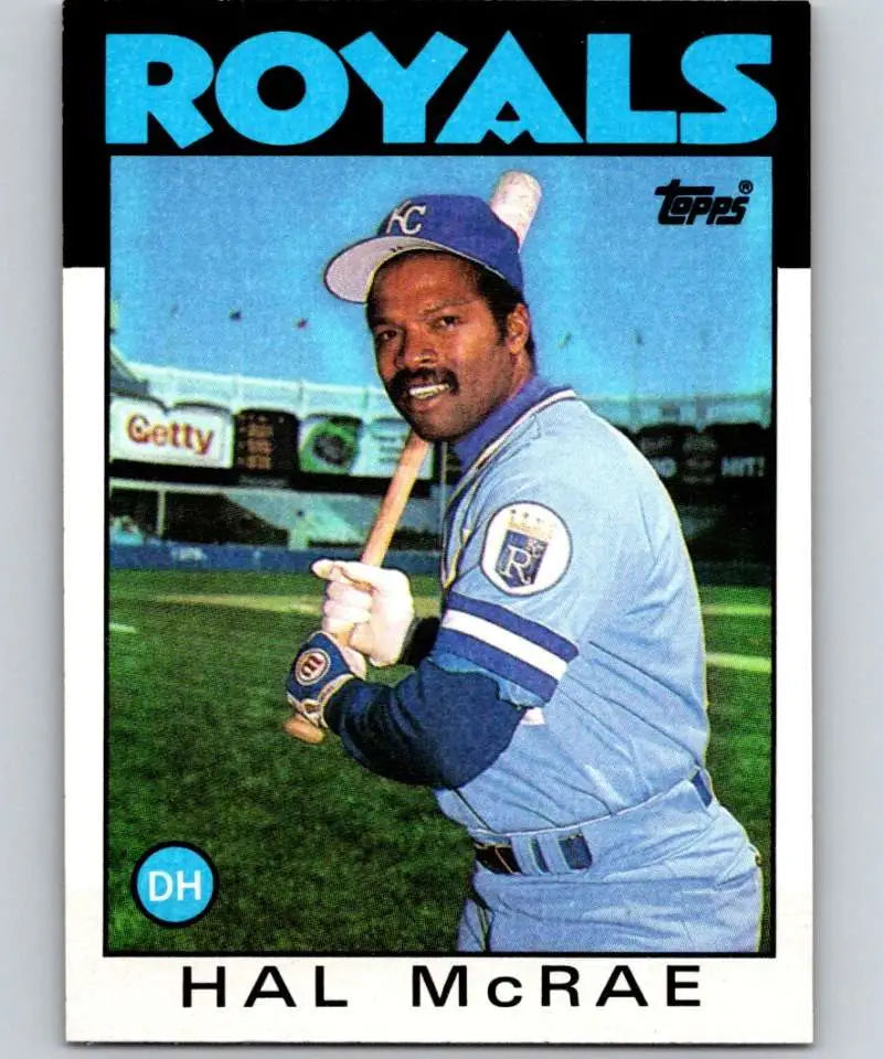 1986 Topps #415 Hal McRae EX Excellent Kansas City Royals Baseball Card - Baseball Card Single