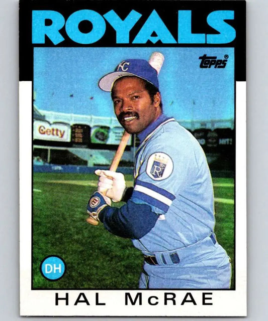 1986 Topps #415 Hal McRae EX Excellent Kansas City Royals Baseball Card - Baseball Card Single