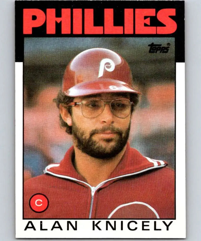 1986 Topps #418 Alan Knicely EX Excellent Philadelphia Phillies Baseball Card - Baseball Card Single