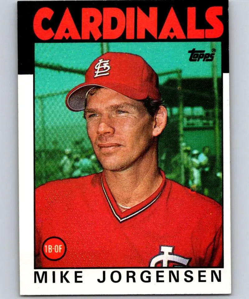 1986 Topps #422 Mike Jorgensen EX Excellent St. Louis Cardinals Baseball Card - Baseball Card Single