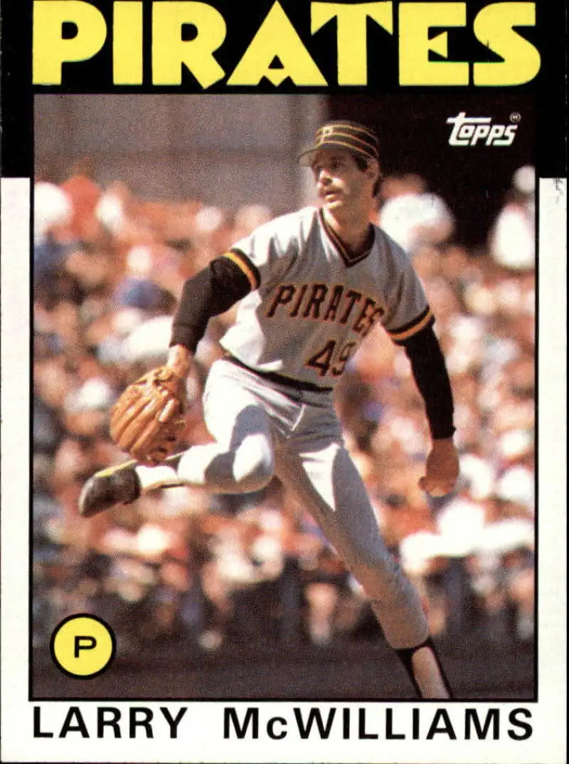 1986 Topps #425 Larry McWilliams EX Excellent Pittsburgh Pirates Baseball Card - Baseball Card Single