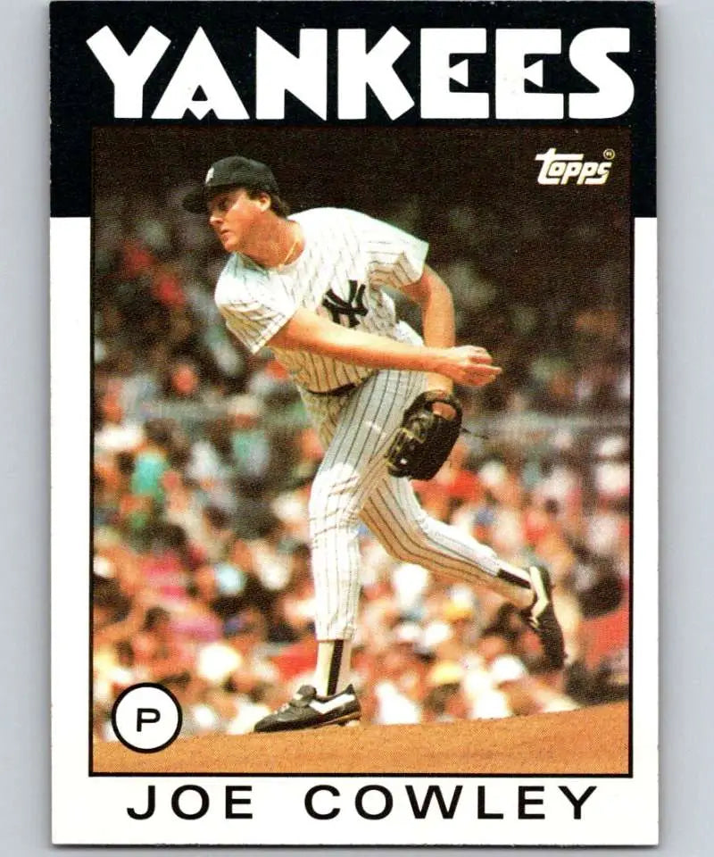 1986 Topps #427 Joe Cowley EX Excellent New York Yankees Baseball Card - Baseball Card Single