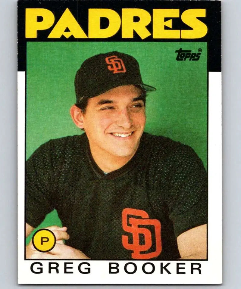 1986 Topps #429 Greg Booker EX Excellent San Diego Padres Baseball Card - Baseball Card Single