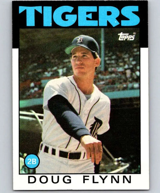 1986 Topps #436 Doug Flynn EX Excellent Detroit Tigers Baseball Card - Baseball Card Single