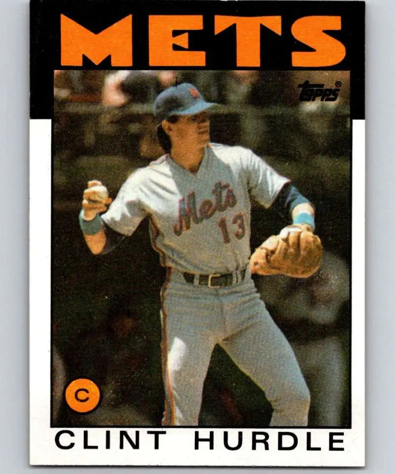1986 Topps #438 Clint Hurdle EX Excellent New York Mets Baseball Card - Baseball Card Single