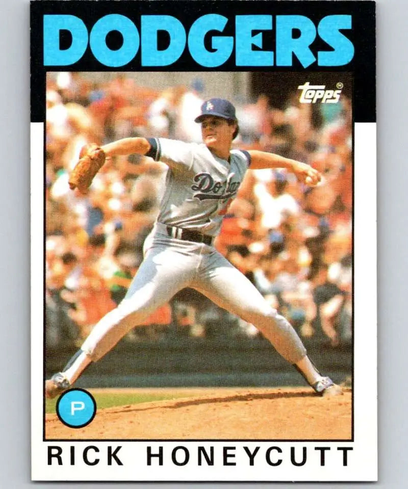 1986 Topps #439 Rick Honeycutt EX Excellent Los Angeles Dodgers Baseball Card - Baseball Card Single