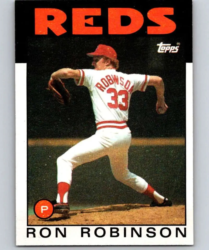 1986 Topps #442 Ron Robinson EX Excellent Cincinnati Reds Baseball Card - Baseball Card Single