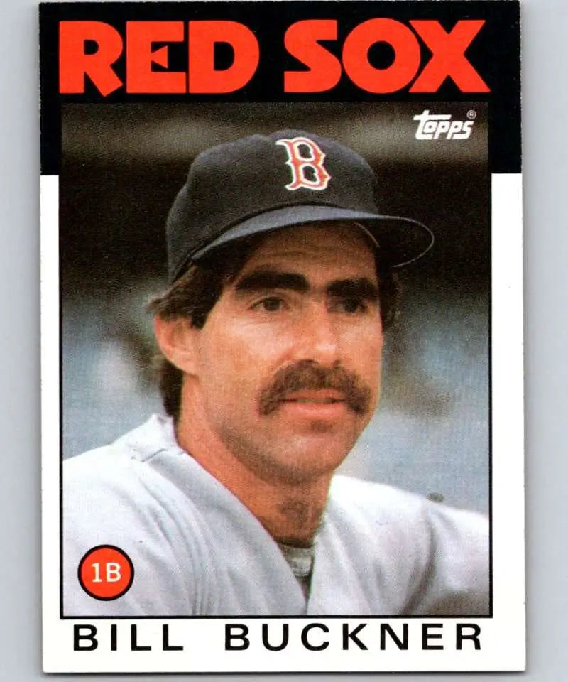 1986 Topps #443 Bill Buckner EX Excellent Boston Red Sox Baseball Card - Baseball Card Single