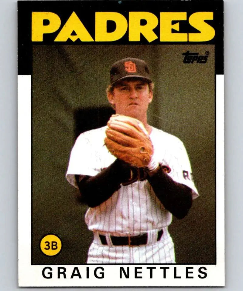 1986 Topps #450 Graig Nettles EX Excellent San Diego Padres Baseball Card - Baseball Card Single