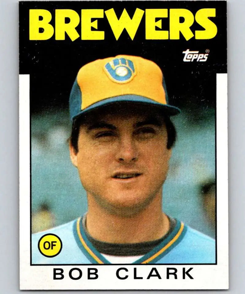 1986 Topps #452 Bobby Clark EX Excellent Milwaukee Brewers Baseball Card - Baseball Card Single