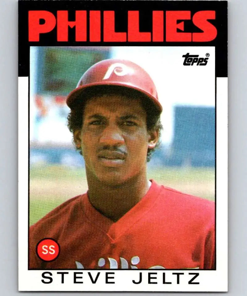 1986 Topps #453 Steve Jeltz EX Excellent Philadelphia Phillies Baseball Card - Baseball Card Single