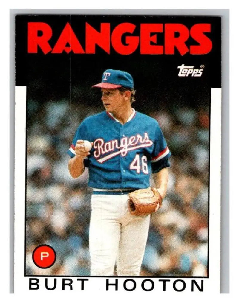 1986 Topps #454 Burt Hooton EX Excellent Texas Rangers Baseball Card - Baseball Card Single