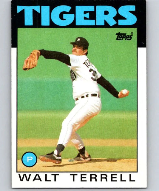 1986 Topps #461 Walt Terrell EX Excellent Detroit Tigers Baseball Card - Baseball Card Single