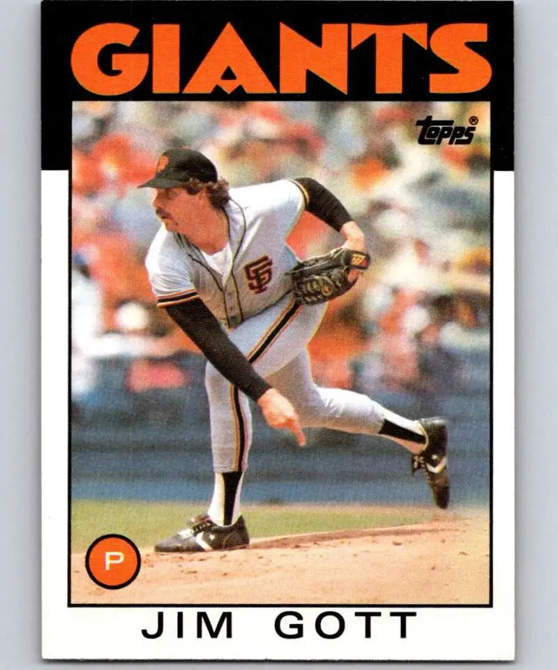 1986 Topps #463 Jim Gott EX Excellent San Francisco Giants Baseball Card - Baseball Card Single