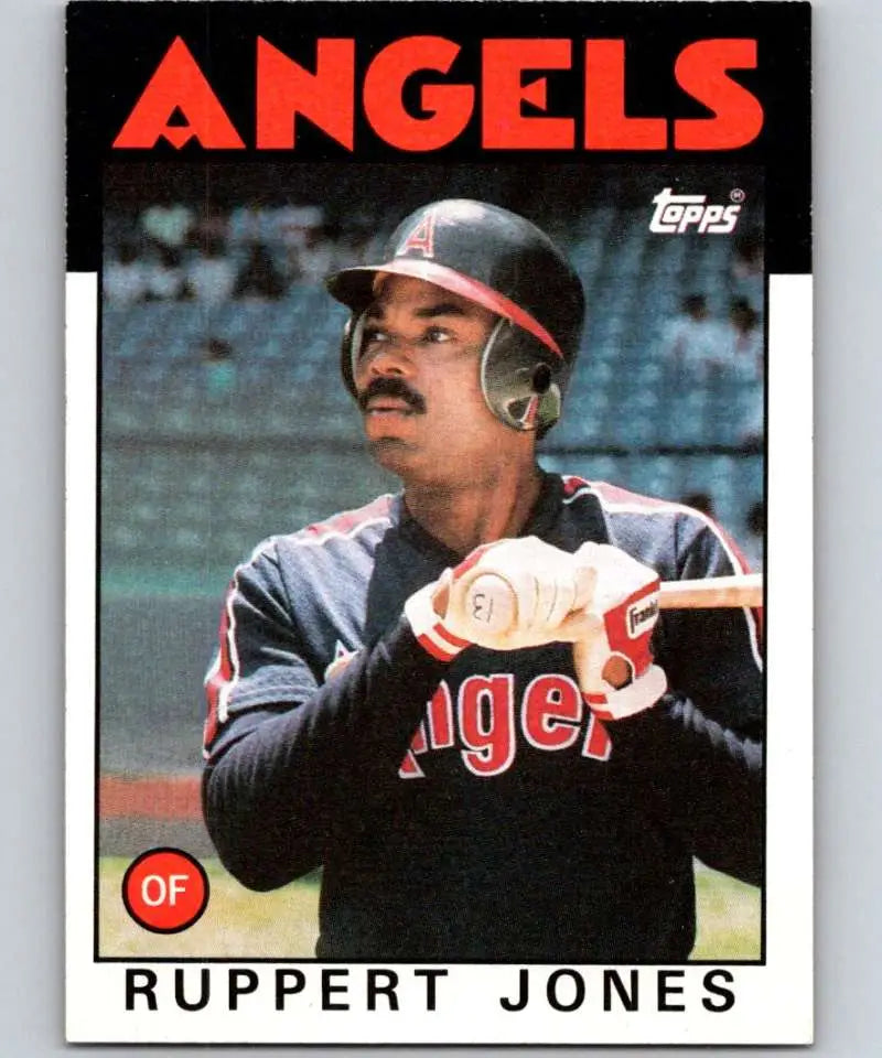 1986 Topps #464 Ruppert Jones EX Excellent California Angels Baseball Card - Baseball Card Single
