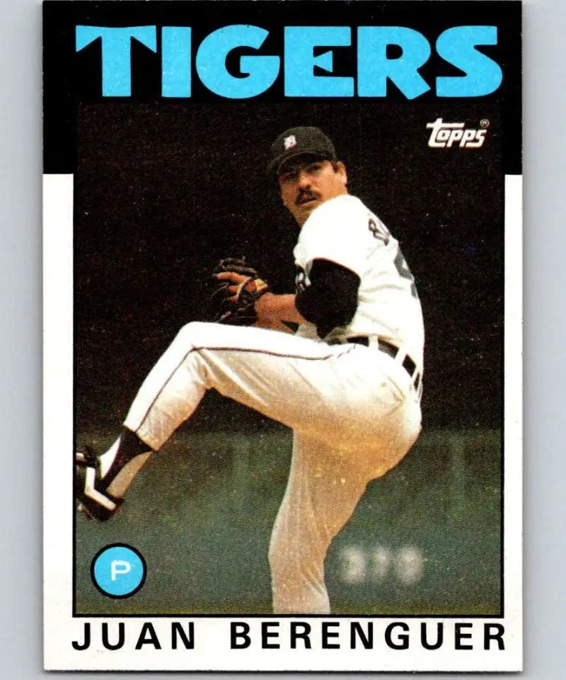 1986 Topps #47 Juan Berenguer EX Excellent Detroit Tigers Baseball Card - Baseball Card Single