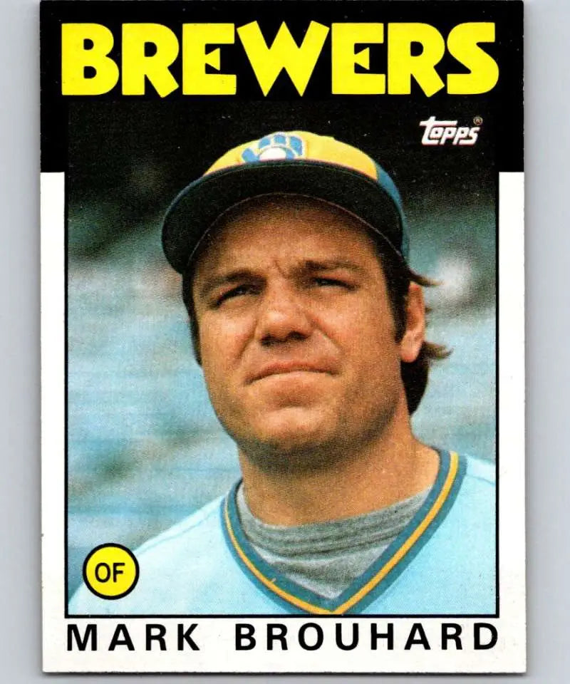 1986 Topps #473 Mark Brouhard EX Excellent Milwaukee Brewers Baseball Card - Baseball Card Single