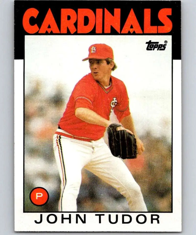 1986 Topps #474 John Tudor EX Excellent St. Louis Cardinals Baseball Card - Baseball Card Single