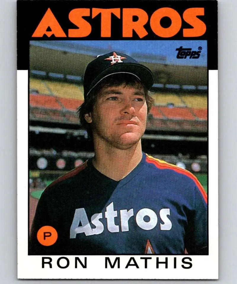 1986 Topps #476 Ron Mathis EX Excellent RC Rookie Houston Astros Baseball Card - Baseball Card Single