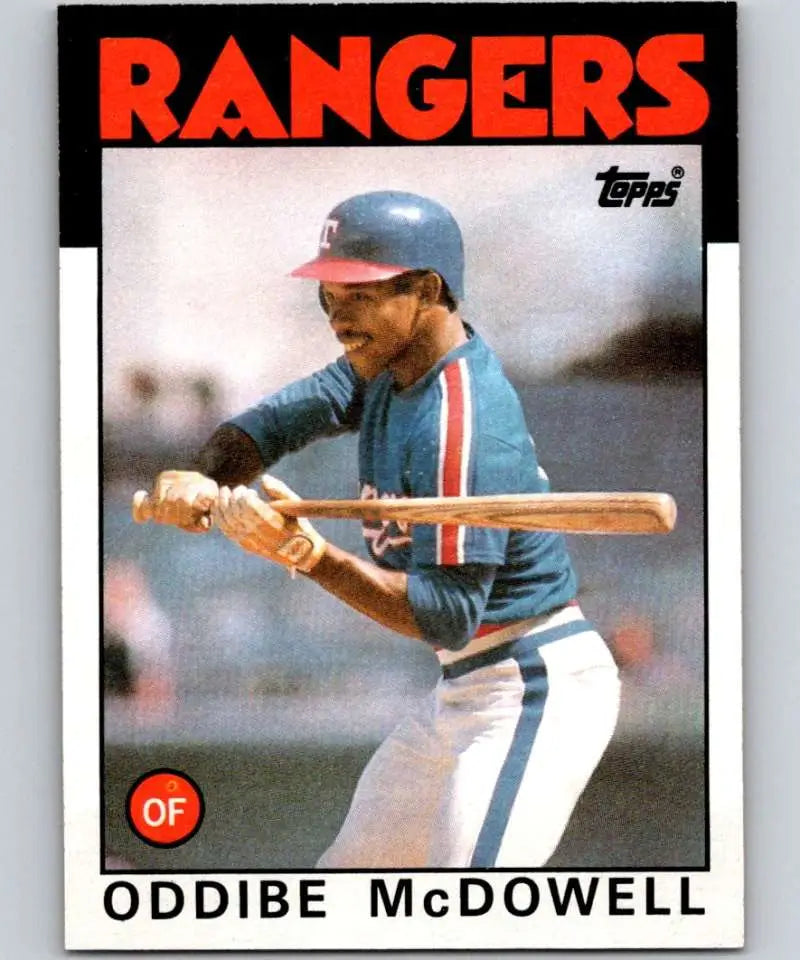 1986 Topps #480 Oddibe McDowell EX Excellent Texas Rangers Baseball Card - Baseball Card Single