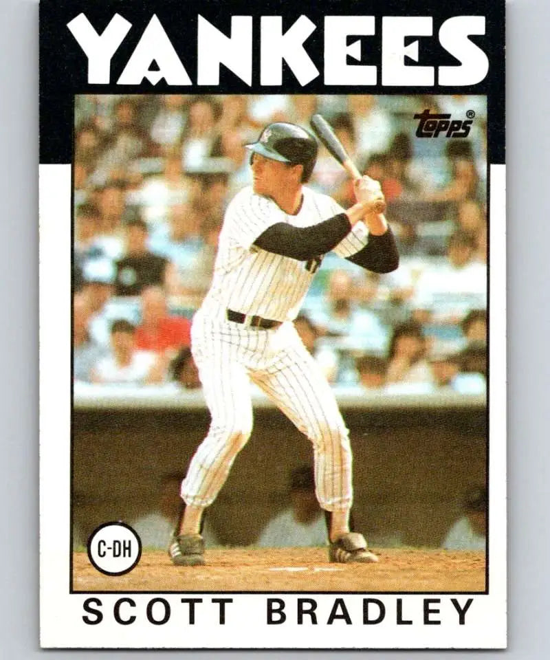 1986 Topps #481 Scott Bradley EX Excellent New York Yankees Baseball Card - Baseball Card Single