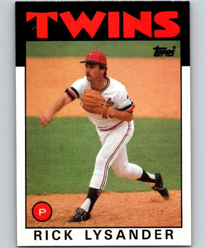 1986 Topps #482 Rick Lysander EX Excellent Minnesota Twins Baseball Card - Baseball Card Single