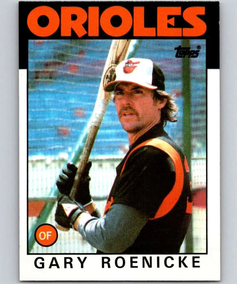 1986 Topps #494 Gary Roenicke EX Excellent Baltimore Orioles Baseball Card - Baseball Card Single