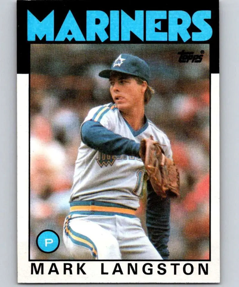 1986 Topps #495 Mark Langston EX Excellent Seattle Mariners Baseball Card - Baseball Card Single