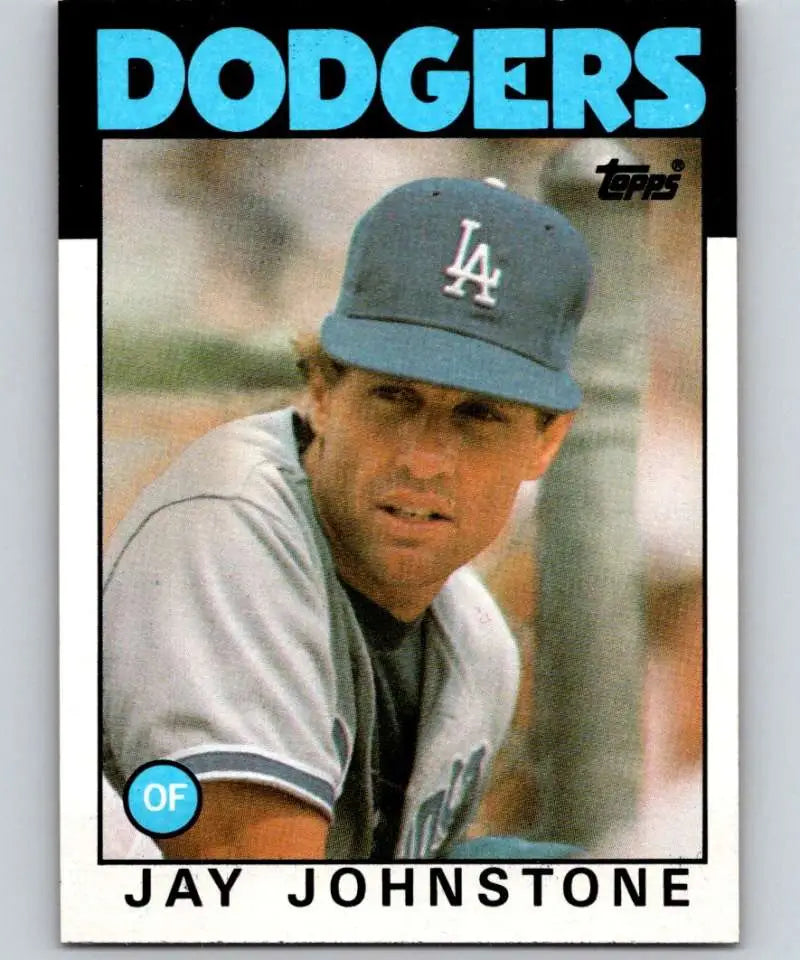 1986 Topps #496 Jay Johnstone EX Excellent Los Angeles Dodgers Baseball Card - Baseball Card Single