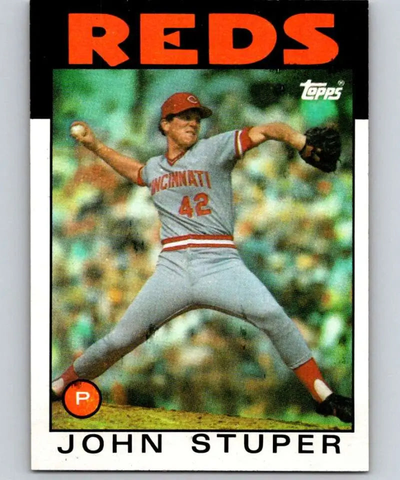 1986 Topps #497 John Stuper EX Excellent Cincinnati Reds Baseball Card - Baseball Card Single