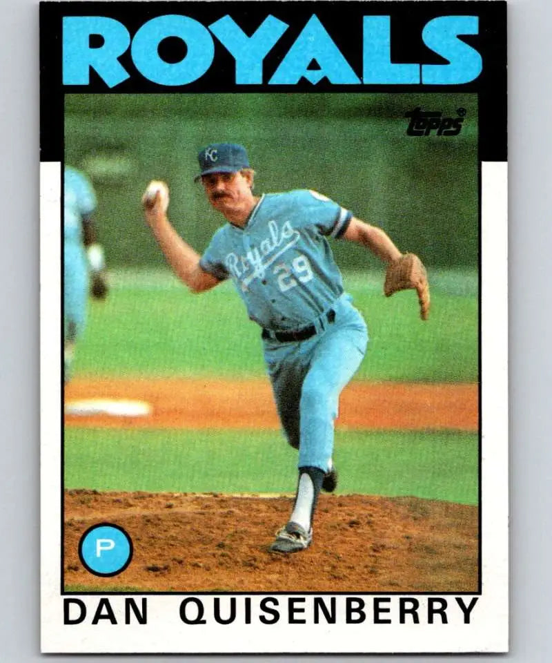1986 Topps #50 Dan Quisenberry EX Excellent Kansas City Royals Baseball Card - Baseball Card Single