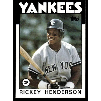 1986 Topps #500 Rickey Henderson NM-MT New York Yankees Baseball Card
