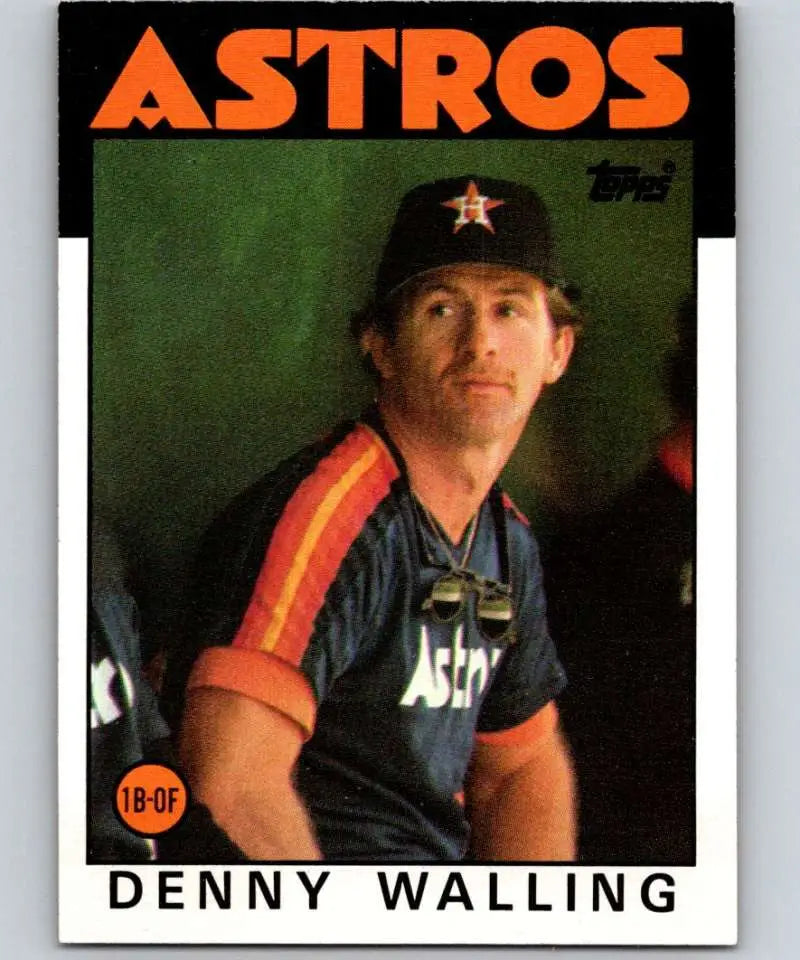 1986 Topps #504 Denny Walling EX Excellent Houston Astros Baseball Card - Baseball Card Single
