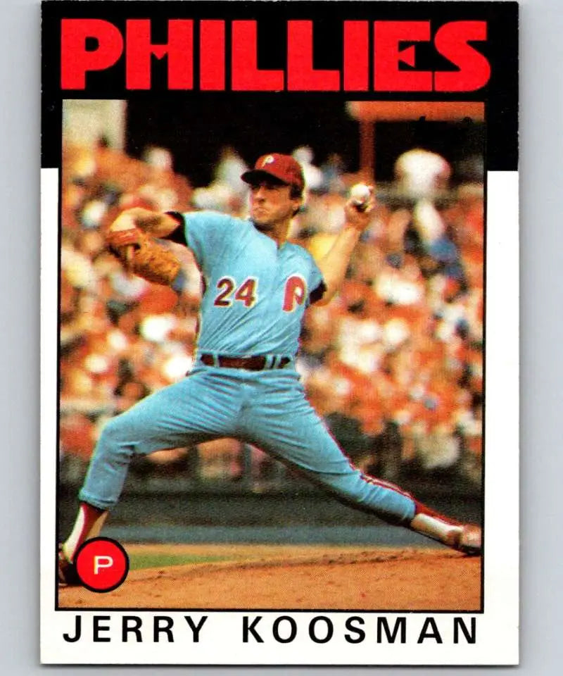 1986 Topps #505 Jerry Koosman EX Excellent Philadelphia Phillies Baseball Card - Baseball Card Single