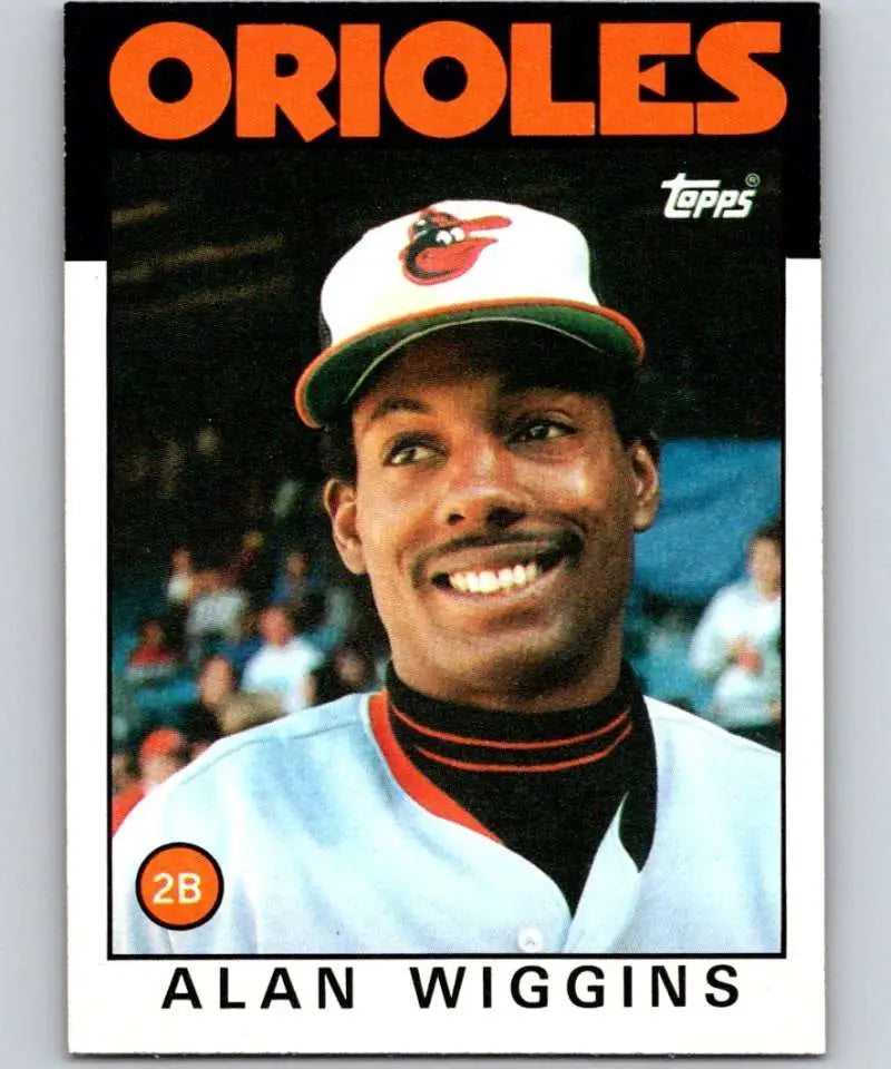 1986 Topps #508 Alan Wiggins EX Excellent Baltimore Orioles Baseball Card - Baseball Card Single