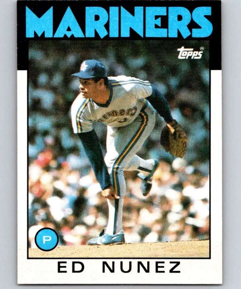 1986 Topps #511 Edwin Nunez EX Excellent Seattle Mariners Baseball Card - Baseball Card Single