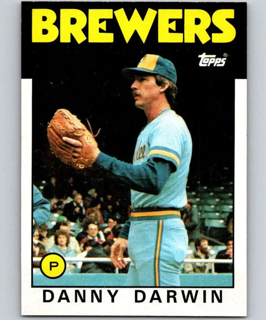 1986 Topps #519 Danny Darwin EX Excellent Milwaukee Brewers Baseball Card