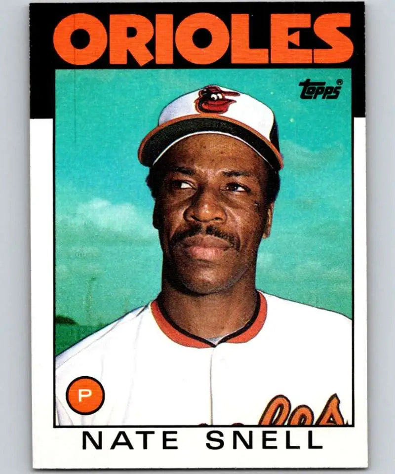 1986 Topps #521 Nate Snell EX Excellent Baltimore Orioles Baseball Card - Baseball Card Single