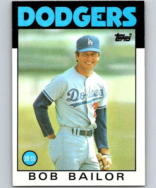 1986 Topps #522 Bob Bailor EX Excellent Los Angeles Dodgers Baseball Card - Baseball Card Single
