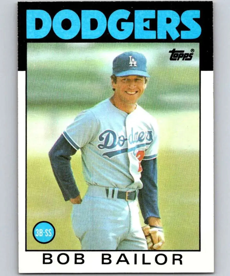 1986 Topps #522 Bob Bailor EX Excellent Los Angeles Dodgers Baseball Card - Baseball Card Single