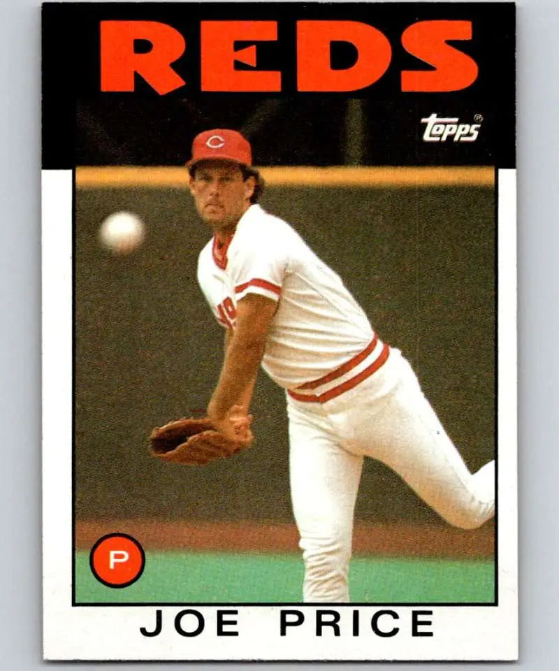 1986 Topps #523 Joe Price EX Excellent Cincinnati Reds Baseball Card - Baseball Card Single