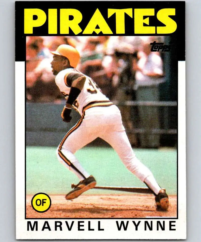 1986 Topps #525 Marvell Wynne EX Excellent Pittsburgh Pirates Baseball Card - Baseball Card Single