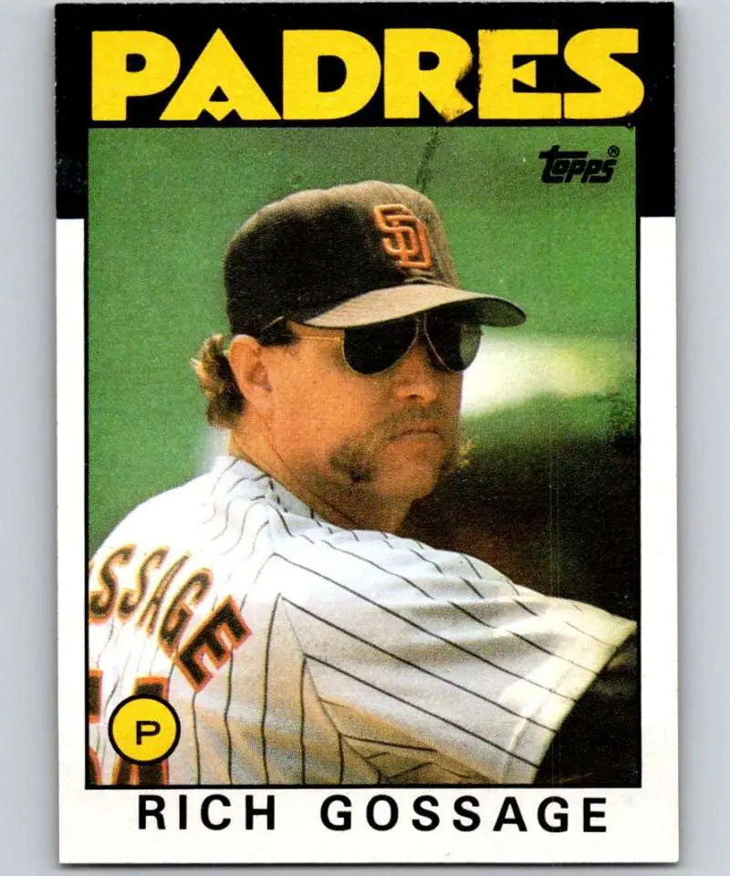 1986 Topps #530 Rich Gossage EX Excellent San Diego Padres Baseball Card - Baseball Card Single