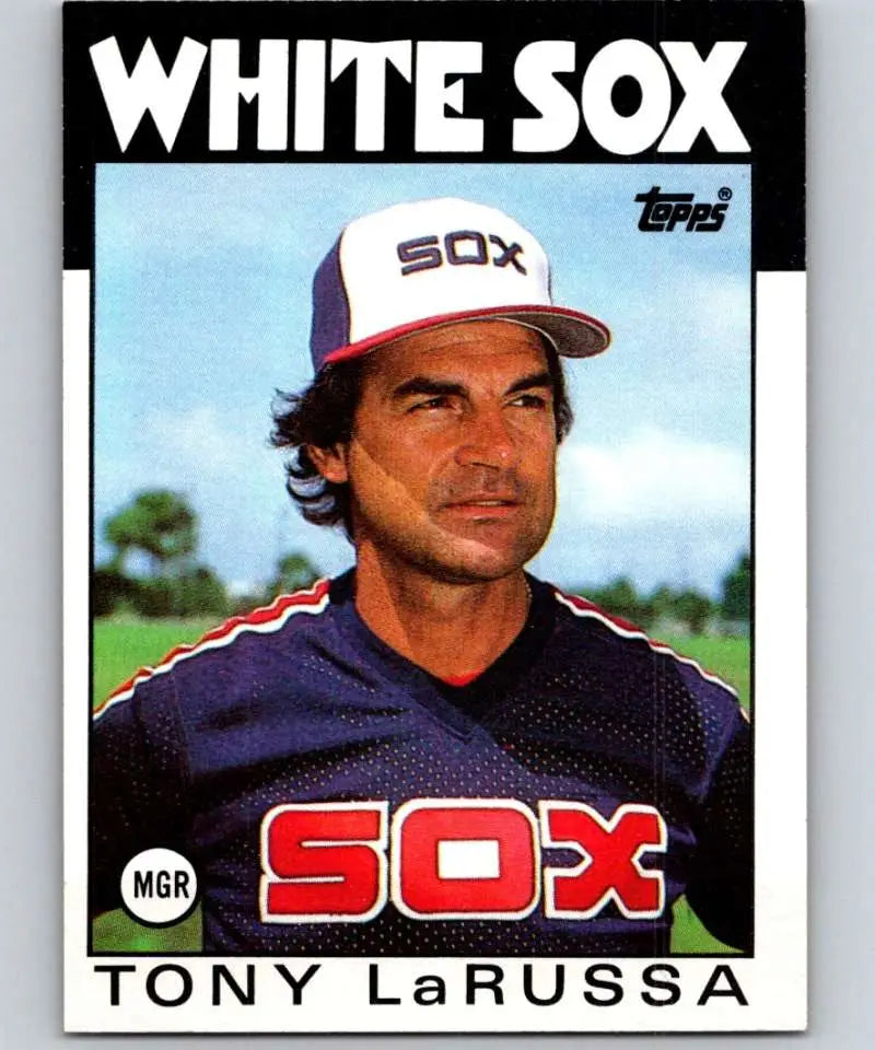 1986 Topps #531 Tony LaRussa EX Excellent Chicago White Sox Baseball Card - Baseball Card Single