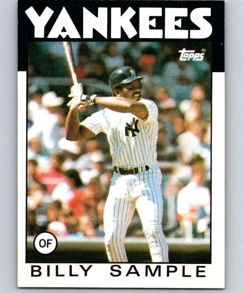 1986 Topps #533 Billy Sample EX Excellent New York Yankees Baseball Card - Baseball Card Single